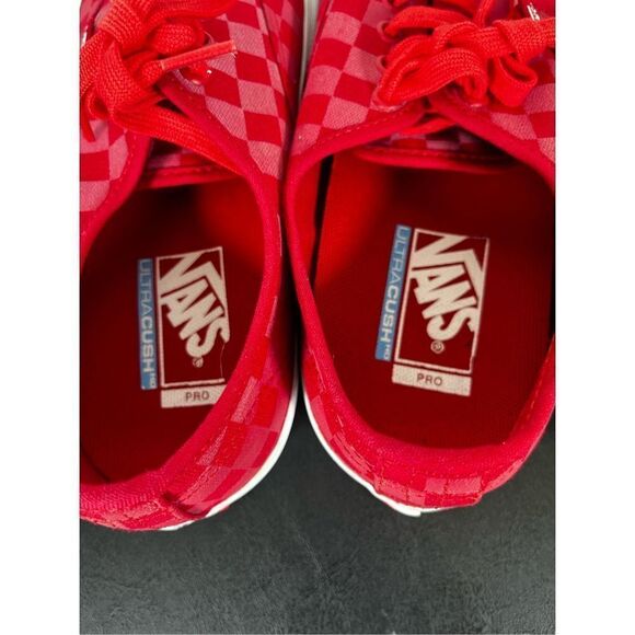 Vans Men Authentic Pro Reflective Checkerboard Red - Picture 6 of 8